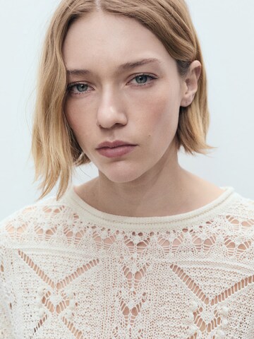 MANGO Sweater 'Joana' in White