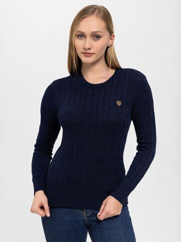 Antioch Pullover in Blau: Vorderseite