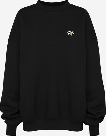 UNFOLLOWED x ABOUT YOU Sweatshirt 'STRONG' in Black: front