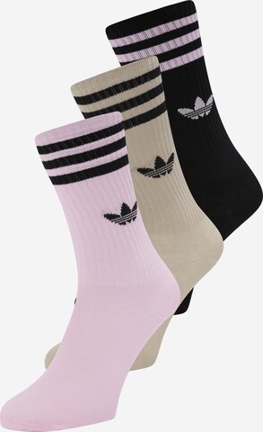 Chaussettes 'Solid Crew ' ADIDAS ORIGINALS en mélange de couleurs : devant