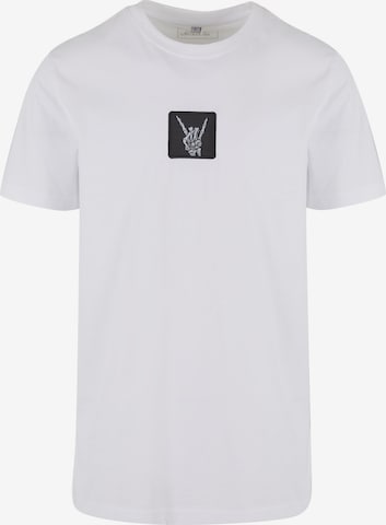 T-Shirt 'Skelett' Mister Tee en blanc : devant