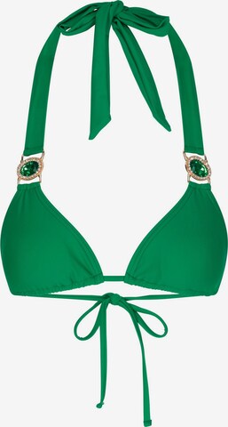 Moda Minx Triangle Bikini top 'Amour' in Green: front