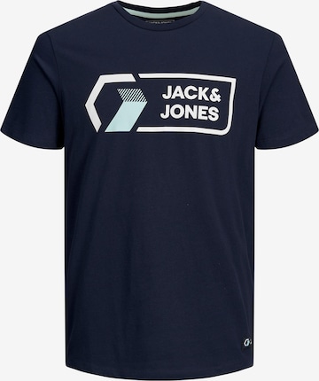 T-Shirt 'Logan' JACK & JONES en bleu : devant