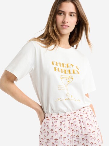 ETAM Pajama Shirt 'Ginger' in White