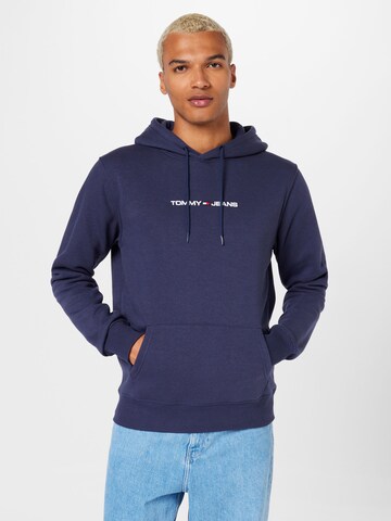 Sweat-shirt Tommy Jeans en bleu : devant