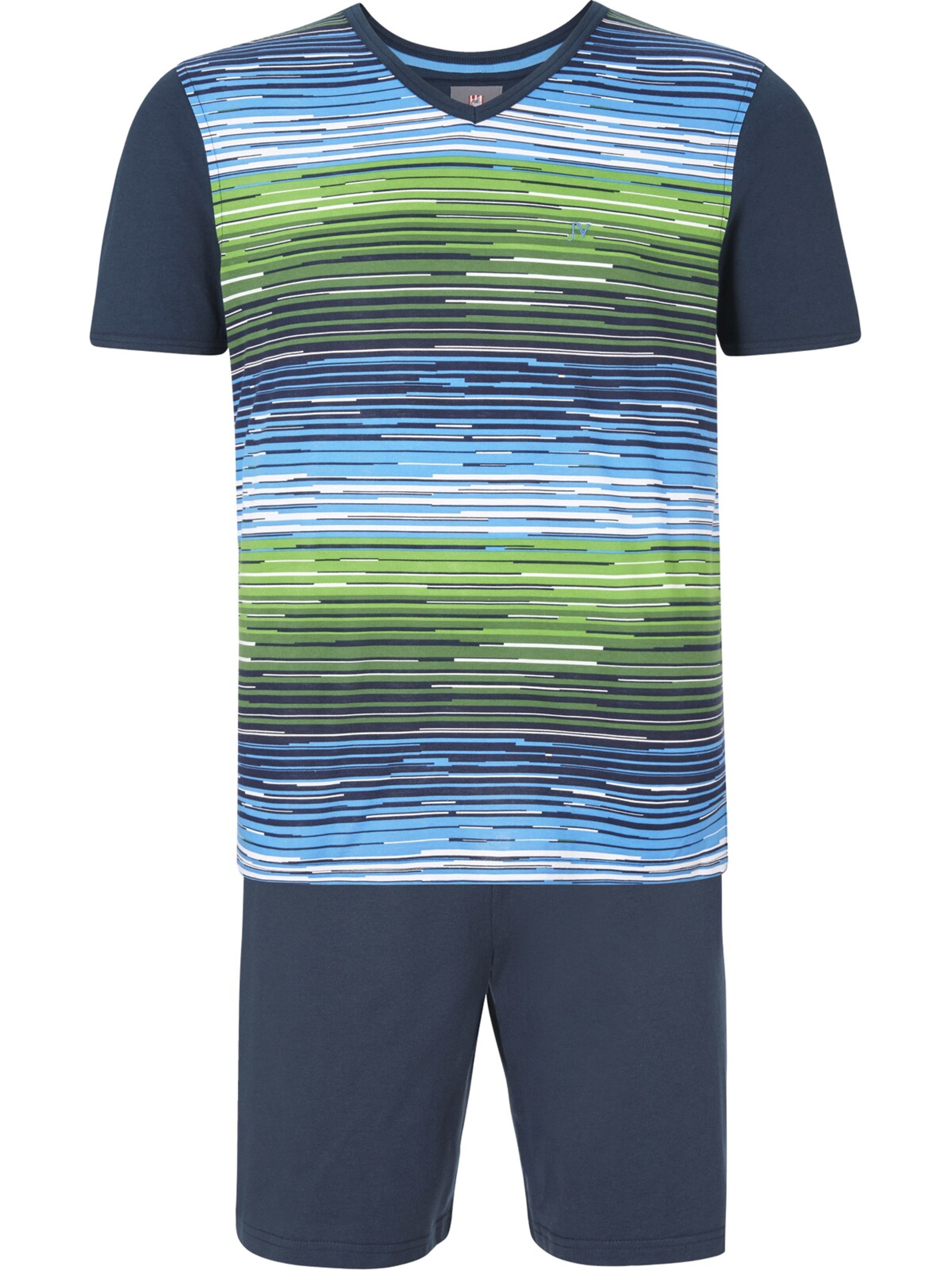 Jan Vanderstorm Pyjama 'Audun' in Blau: Vorderseite