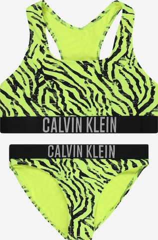 Calvin Klein Swimwear Bralette Bikini in Green: front