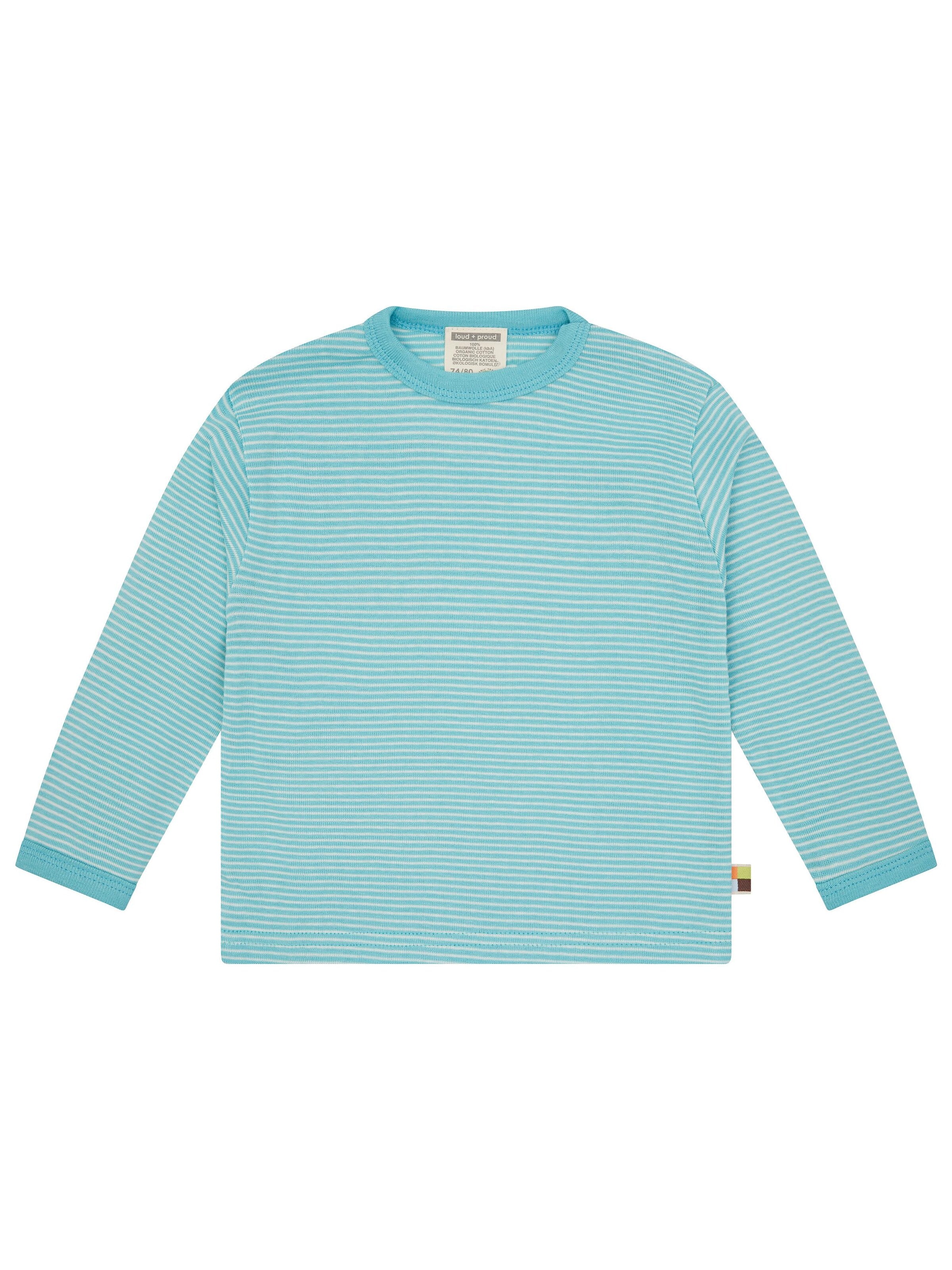 loud + proud Shirt 'Langarm Shirt Streifen' in Blue: front