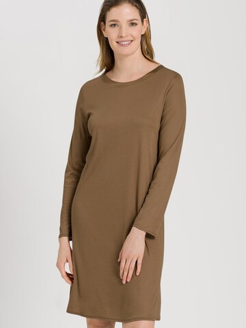 Hanro Nightgown 'Grand Central' in Brown: front