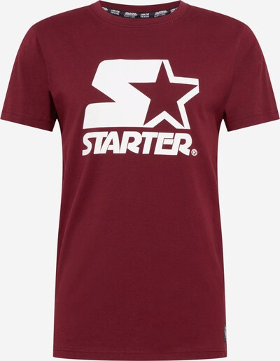 Starter Black Label T-Shirt en rouge sang / blanc, Vue avec produit