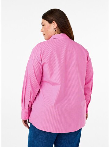 Chemise folklorique Zizzi en rose