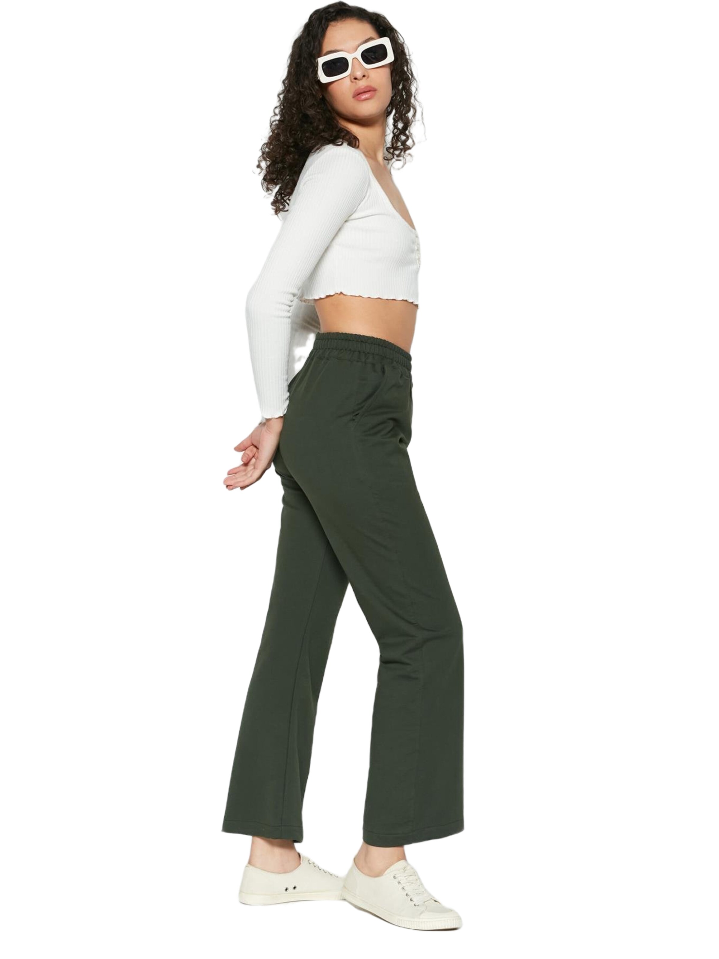 C&City Flared Broek in Groen