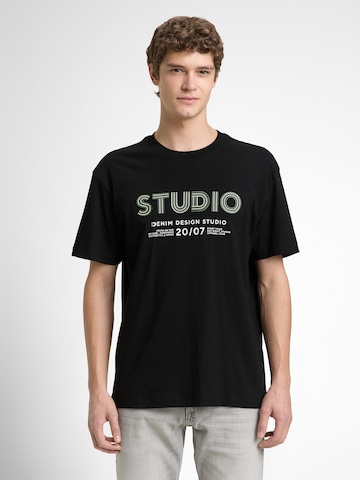 TOM TAILOR DENIM - Camiseta en negro: frente