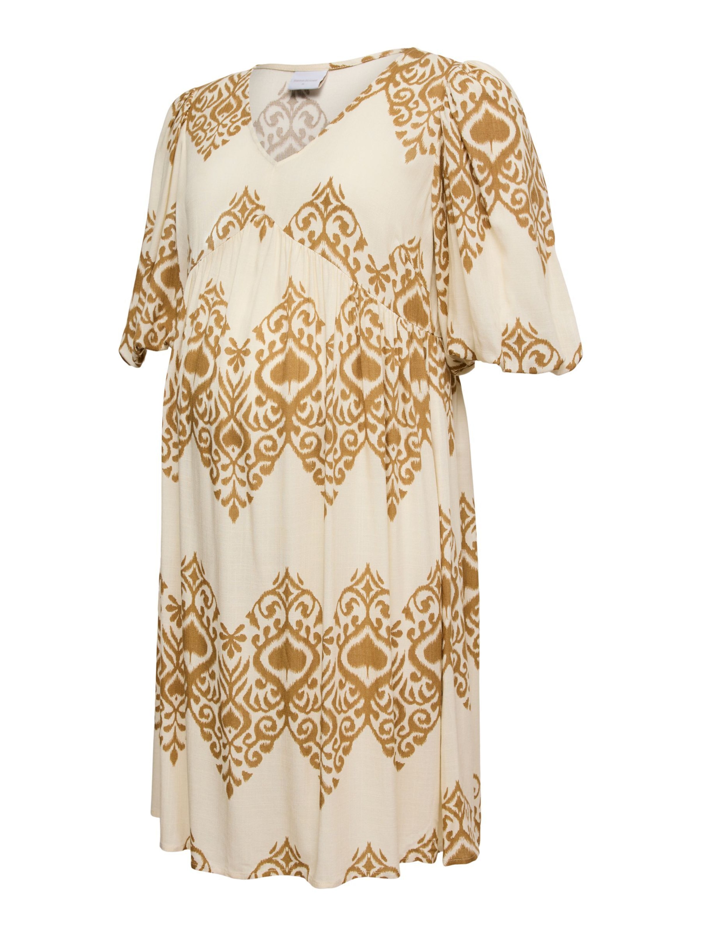 MAMALICIOUS Dress 'MLZENISA' in Light brown / White, Item view