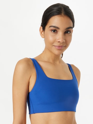 Girlfriend Collective Bralette Sports Bra 'TOMMY' in Blue: front