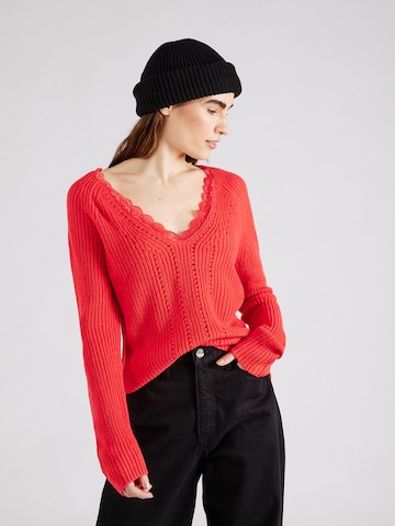 VILA Sweater 'OA' in Red: front