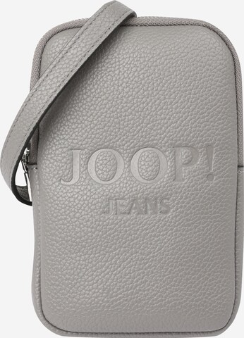 JOOP! Jeans Smartphonehoesje 'Lettera Bianca' in Grijs: voorkant
