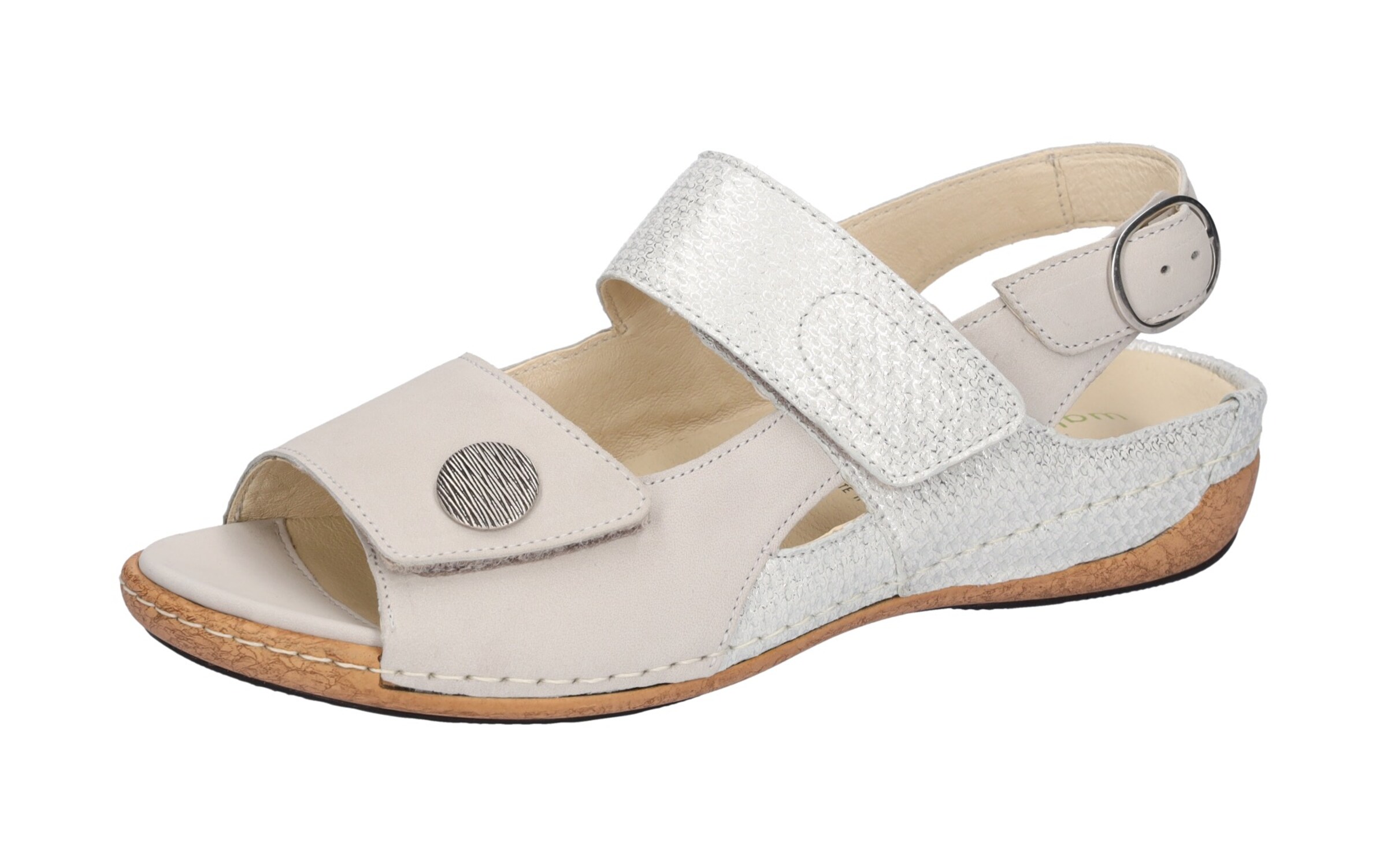 WALDLÄUFER Sandale in Beige: Vorderseite