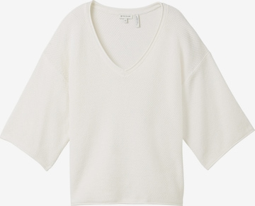 TOM TAILOR Sweater in White: front