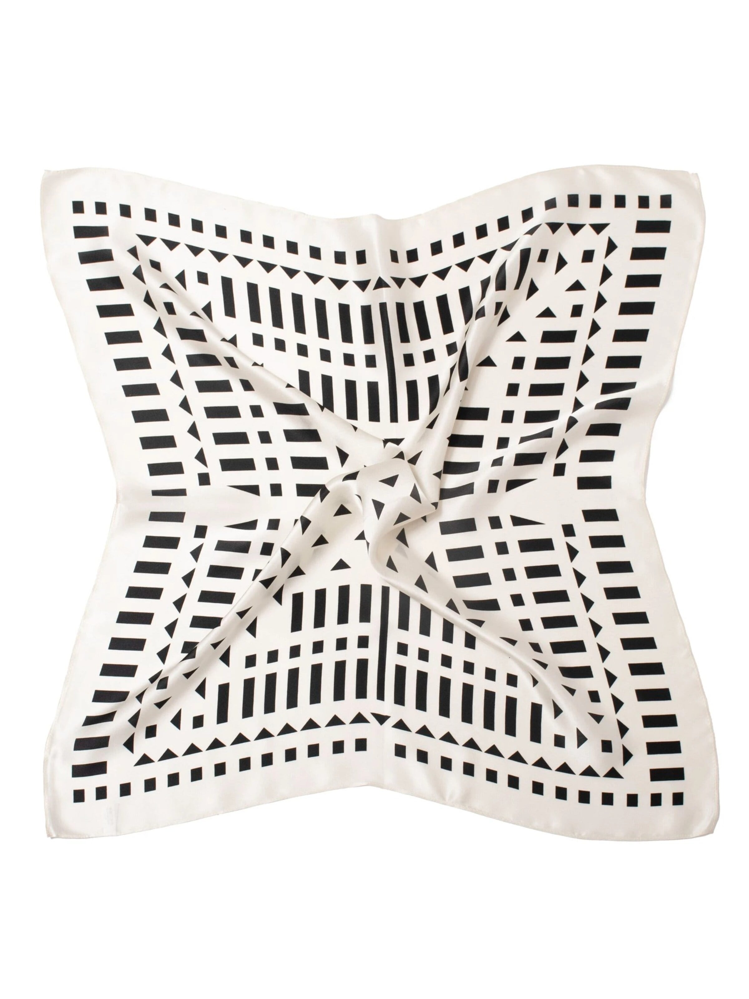 MayTree Scarf 'Seidentuch Domino' in White: front