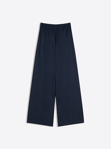 Wide Leg Pantalon Bershka en bleu