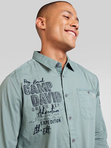 CAMP DAVID Regular fit Button Up Shirt in Green