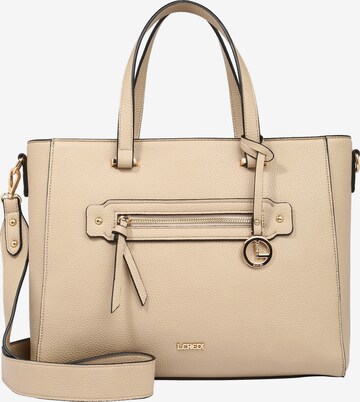 L.CREDI Handtasche 'Jodie' in Beige: predná strana