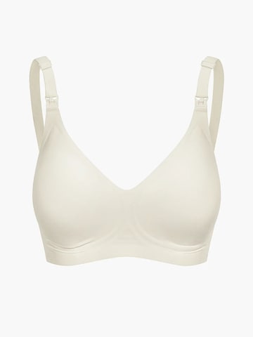 cfab (formerly creamy fabrics) BH 'Comfort Maternity Still-BH ohne Bügel' in Wit: voorkant