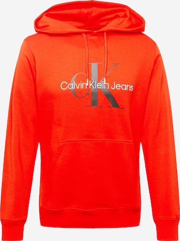 Sweat-shirt 'Essentials' Calvin Klein Jeans en rouge : devant