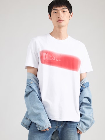 DIESEL - Camiseta 'T-ADJUST-AA5' en blanco: frente