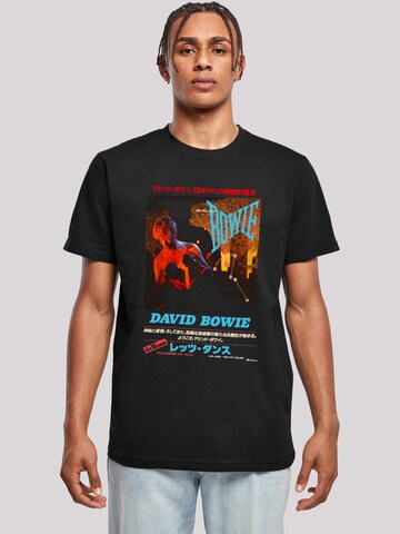 F4NT4STIC Shirt 'David Bowie Asian Poster' in Schwarz: Vorderseite