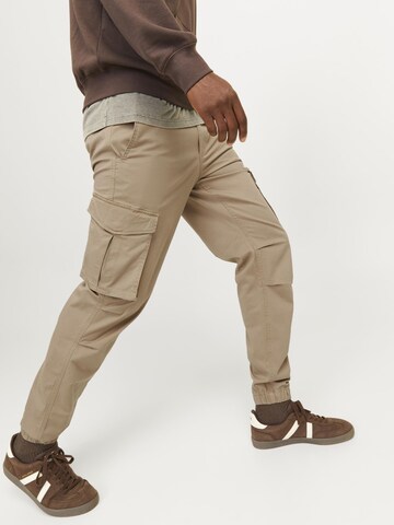 JACK & JONES Tapered Cargobroek 'JPSTKane JJNoah' in Beige
