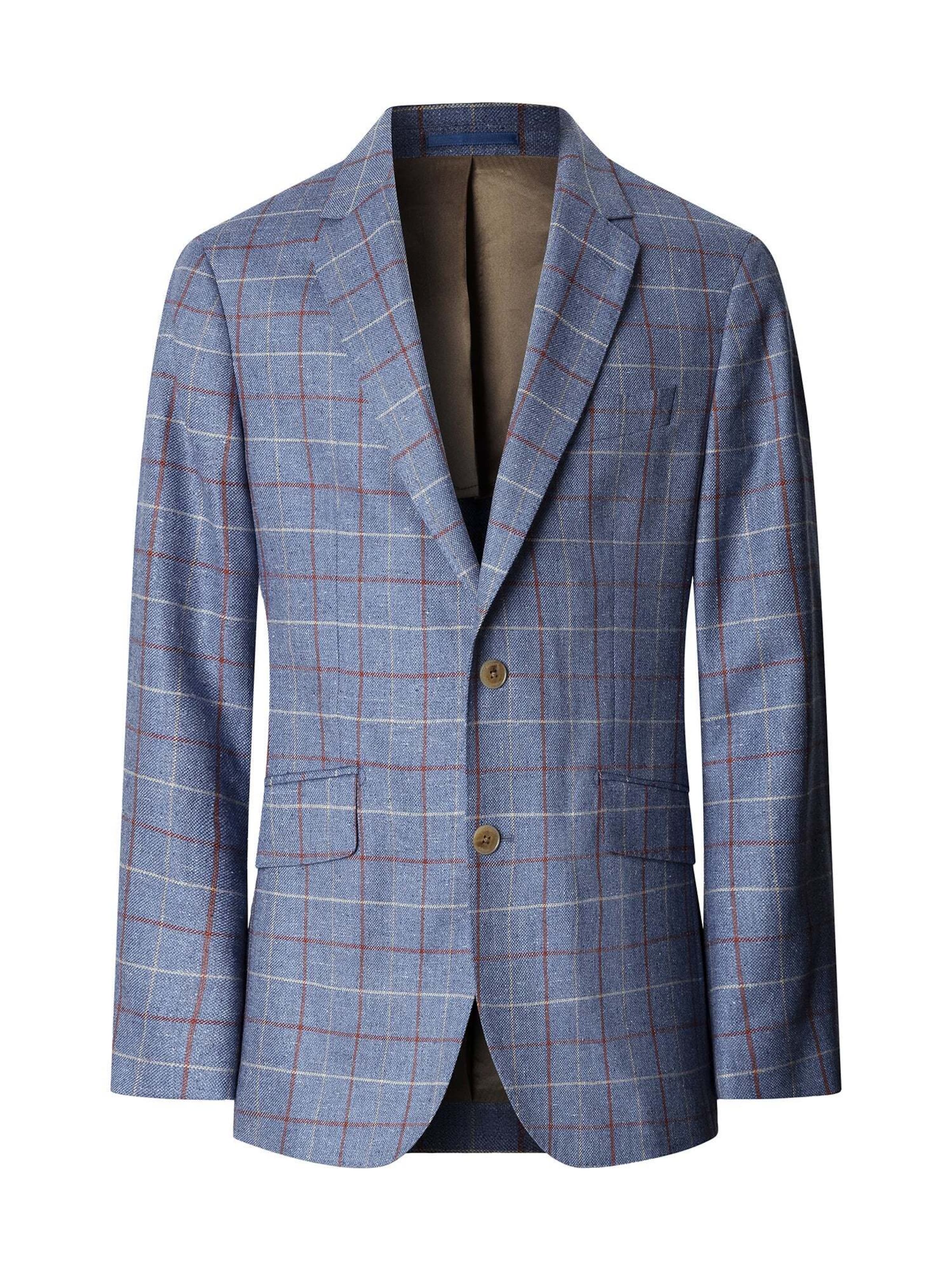 Hackett London Regular fit Colbert in Blauw: voorkant