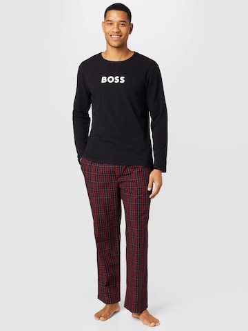 BOSS Black Long Pajamas in Red: front