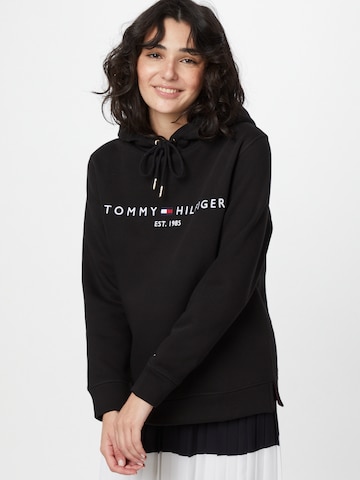 TOMMY HILFIGER Sweatshirt in Zwart: voorkant