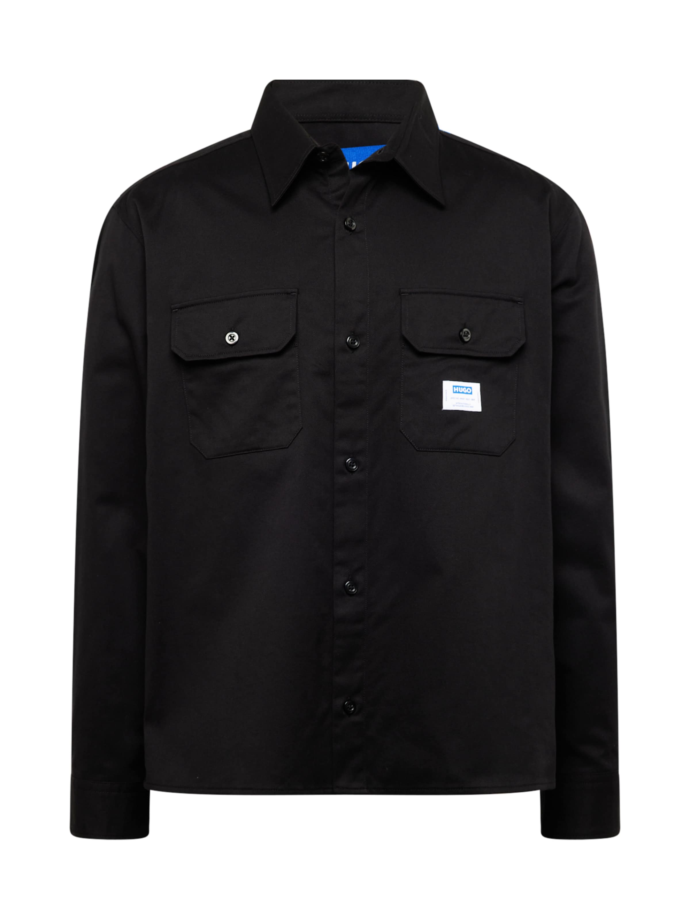 HUGO Hemd  'Ekynone' in schwarz / offwhite, Produktansicht