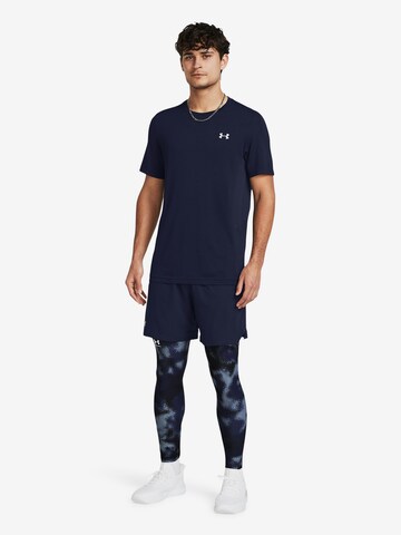 UNDER ARMOUR Skinny Sportbroek ' HeatGear ' in Blauw