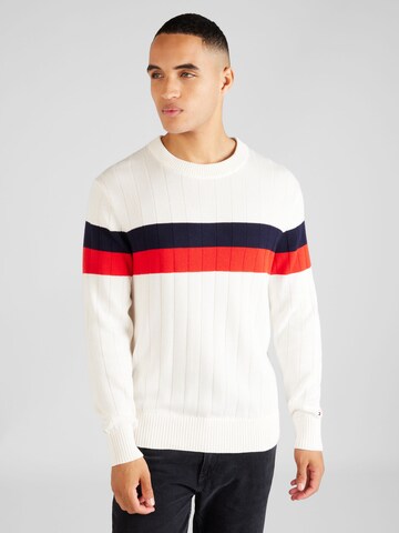 TOMMY HILFIGER Pulover | bela barva: sprednja stran