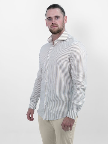 Vercate Slim fit Button Up Shirt 'No. 6' in Green