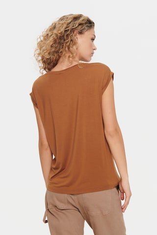 SAINT TROPEZ T-shirt i brun