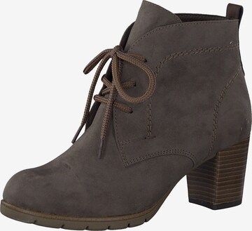 MARCO TOZZI Lace-Up Ankle Boots in Grey: front