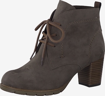 MARCO TOZZI Lace-up bootie in Grey: front