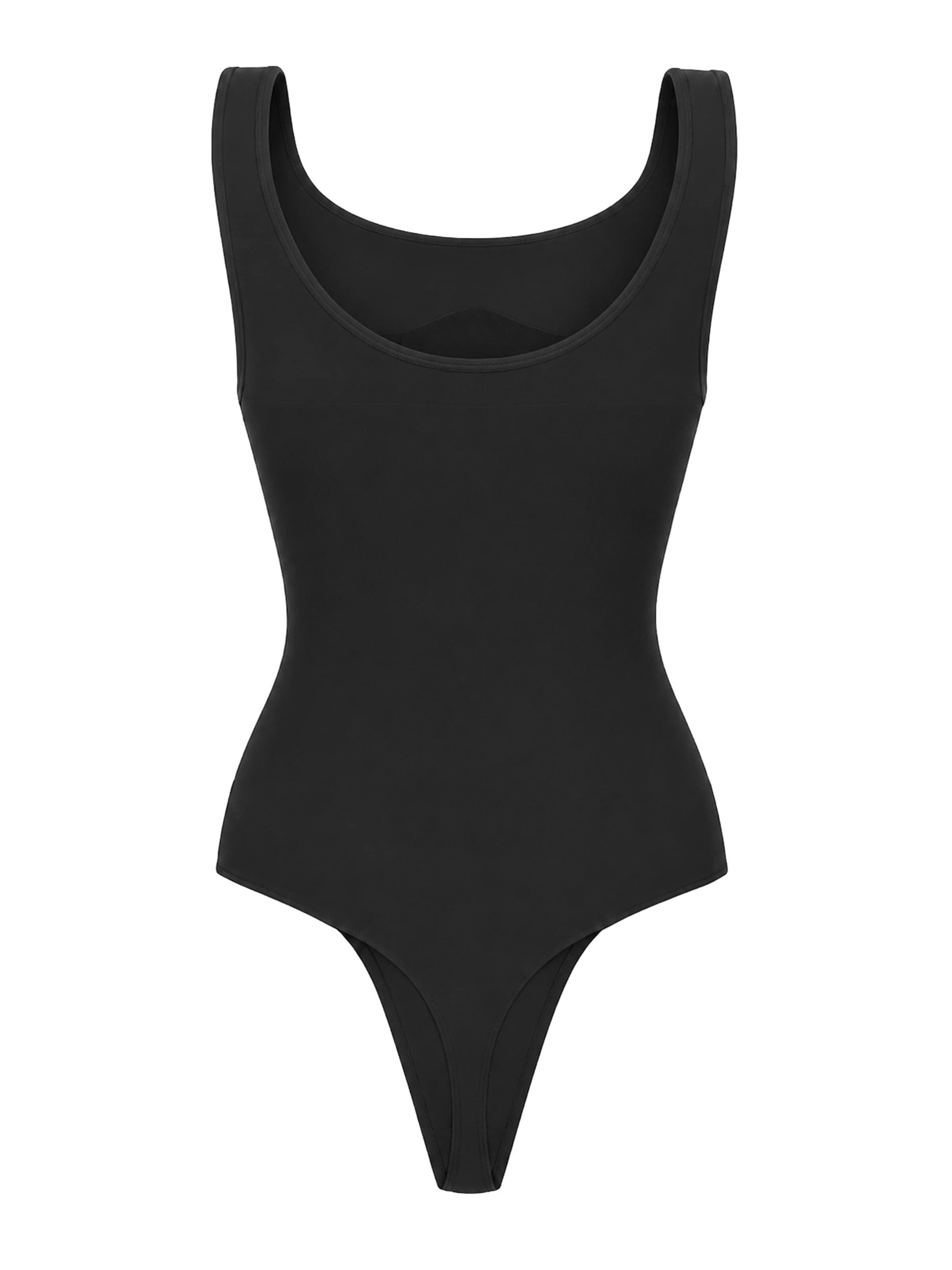 Body modellante 'Tank Sculpting Bodysuit with String' di cfab in nero