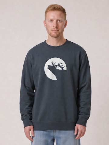 Watapparel Sweatshirt 'Röhrender Hirsch' in Grijs: voorkant