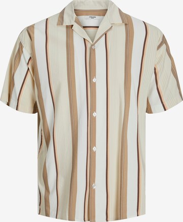 JACK & JONES Comfort fit Button Up Shirt 'Palma Resort' in Orange: front