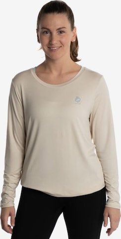 mymotus Functioneel shirt 'mymotus® Ladies, longsleeve shirt, roundneck, dropped shoulder, YW34' in Wit: voorkant