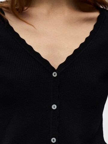 OBJECT Πλεκτή ζακέτα 'OBJKELLY' σε μαύρο