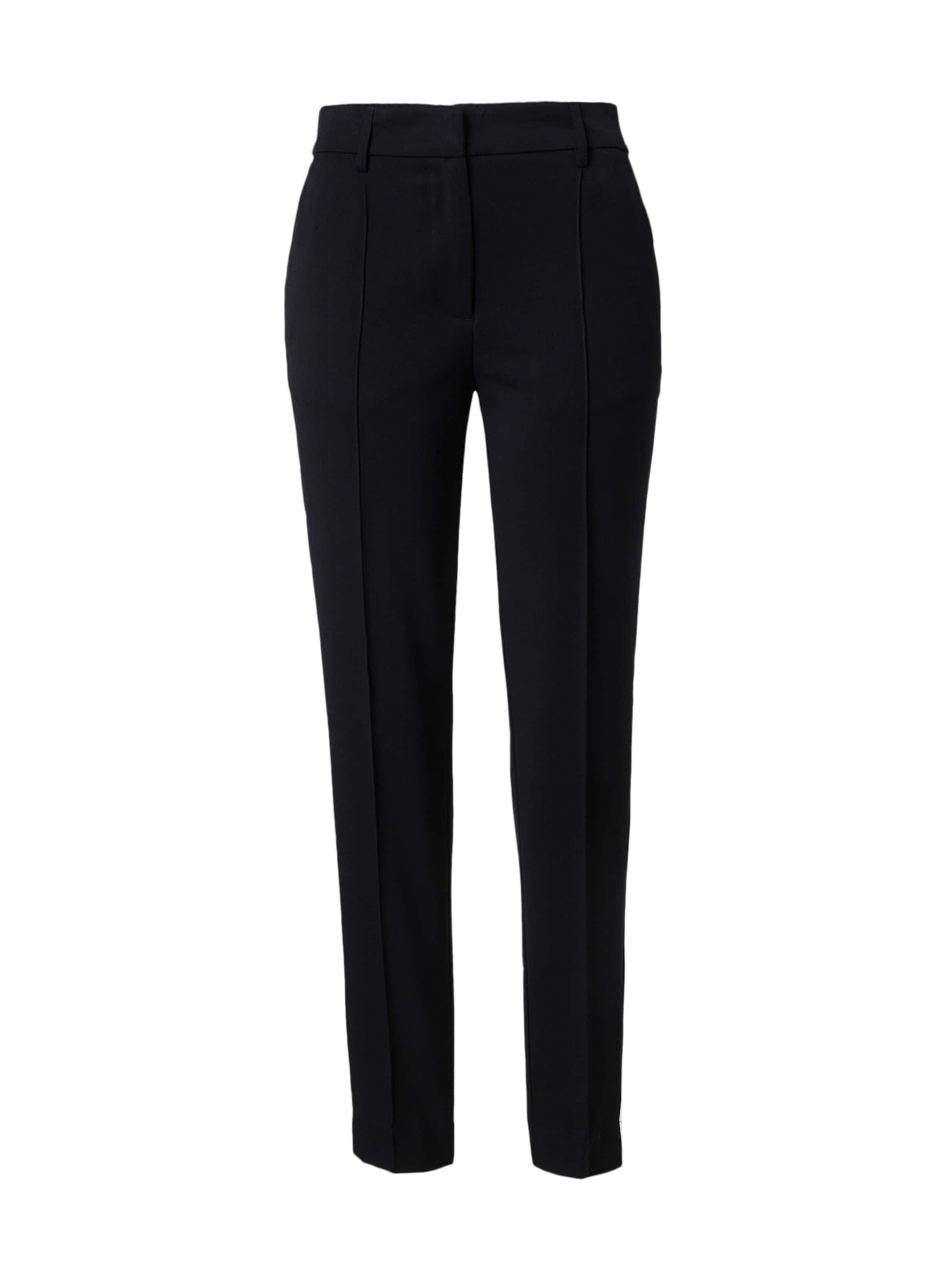 YAS Regular Chino Pants 'SCOOP' in Black: front