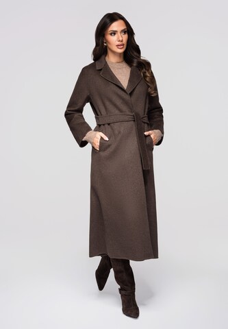Ombre Tussenmantel in Bruin: voorkant
