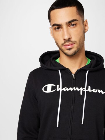 Champion Authentic Athletic Apparel Zip-Up Hoodie in Black